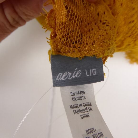 Aerie Bralette Womens SZ L Lace Triangle Back Pullover Lightly Padded NWT - Picture 10 of 11